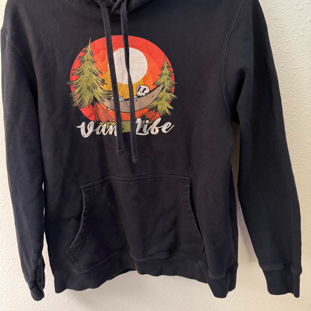 Black Graphic Hoodie